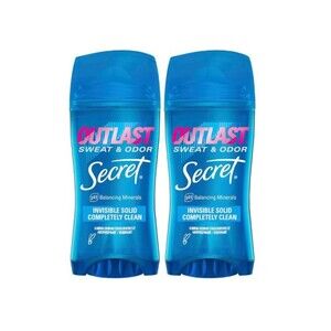 Secret Outlast Antipers & Deodo Clear Gel Completely Clean 2.6 Oz (Pack Of 2)